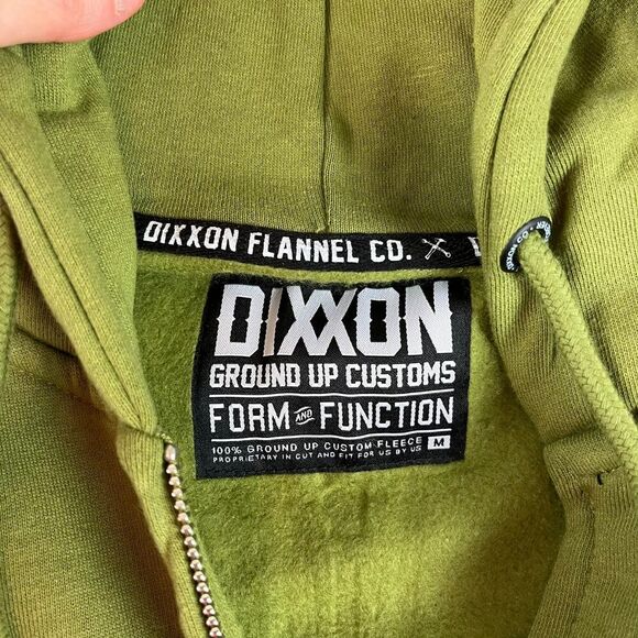 Dixxon Flannel Co Full Zip Hooded Jacket Sweatshirt Fleece Men's M Green NWT - Picture 3 of 8